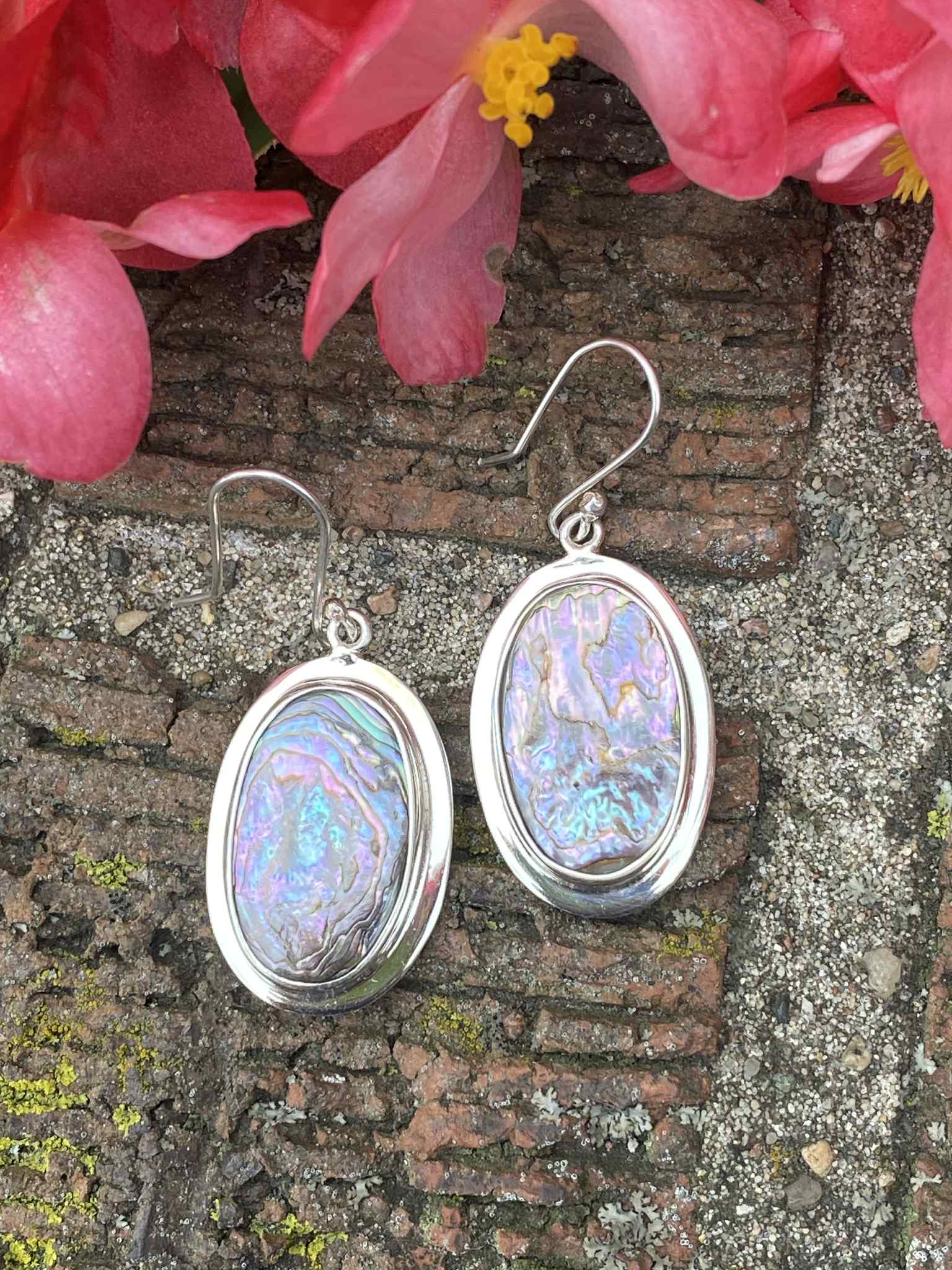 Abalone Oval Earrings