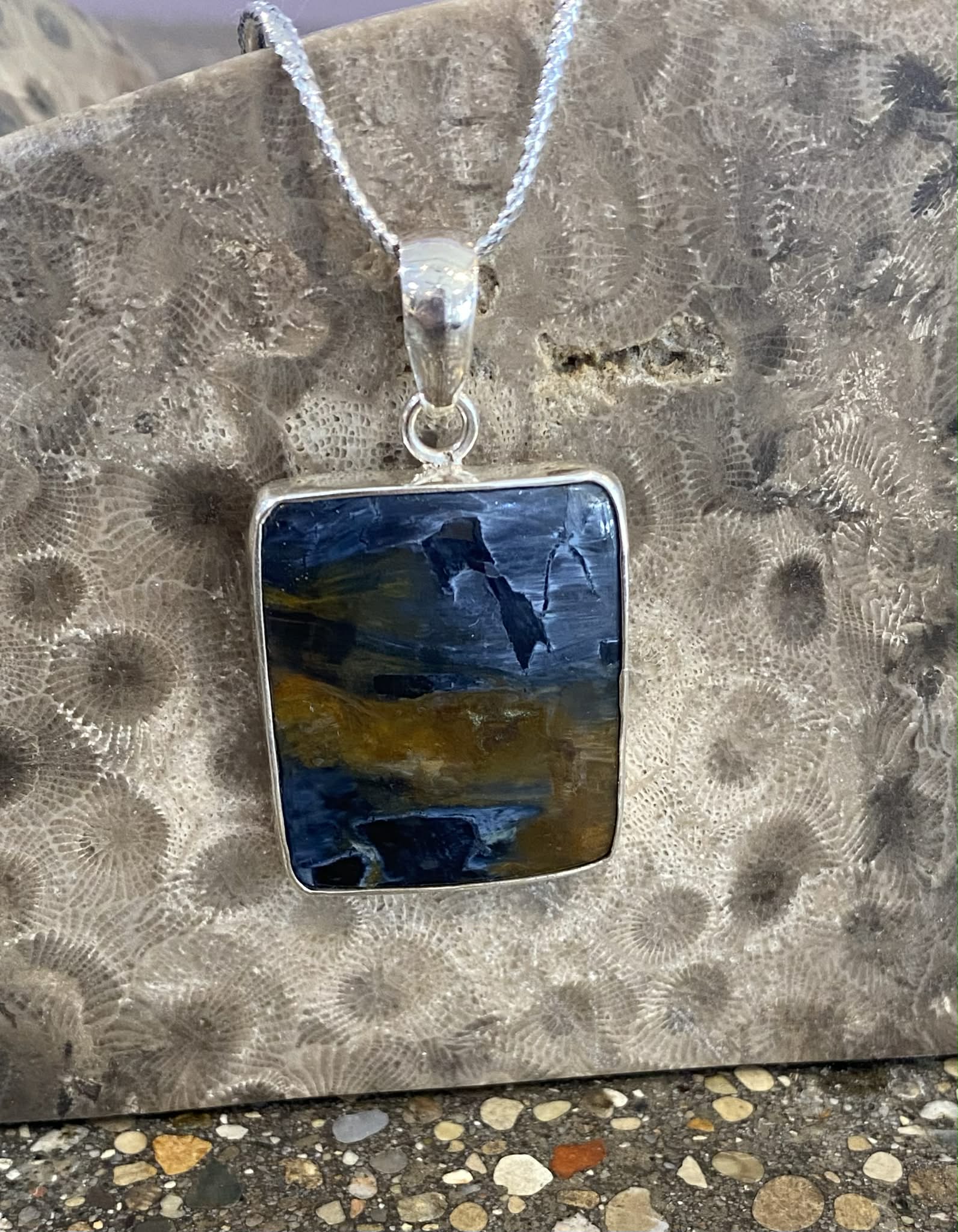 Pietersite Rectangle Pendant