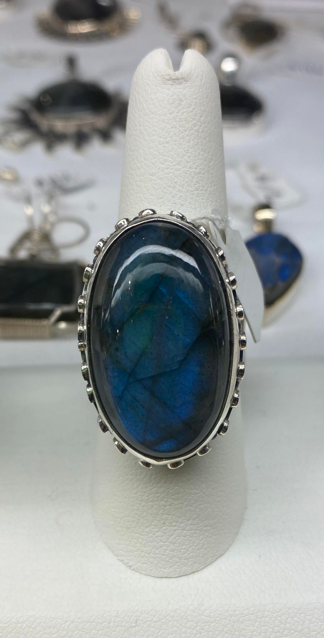 Labradorite Large Oval Ring