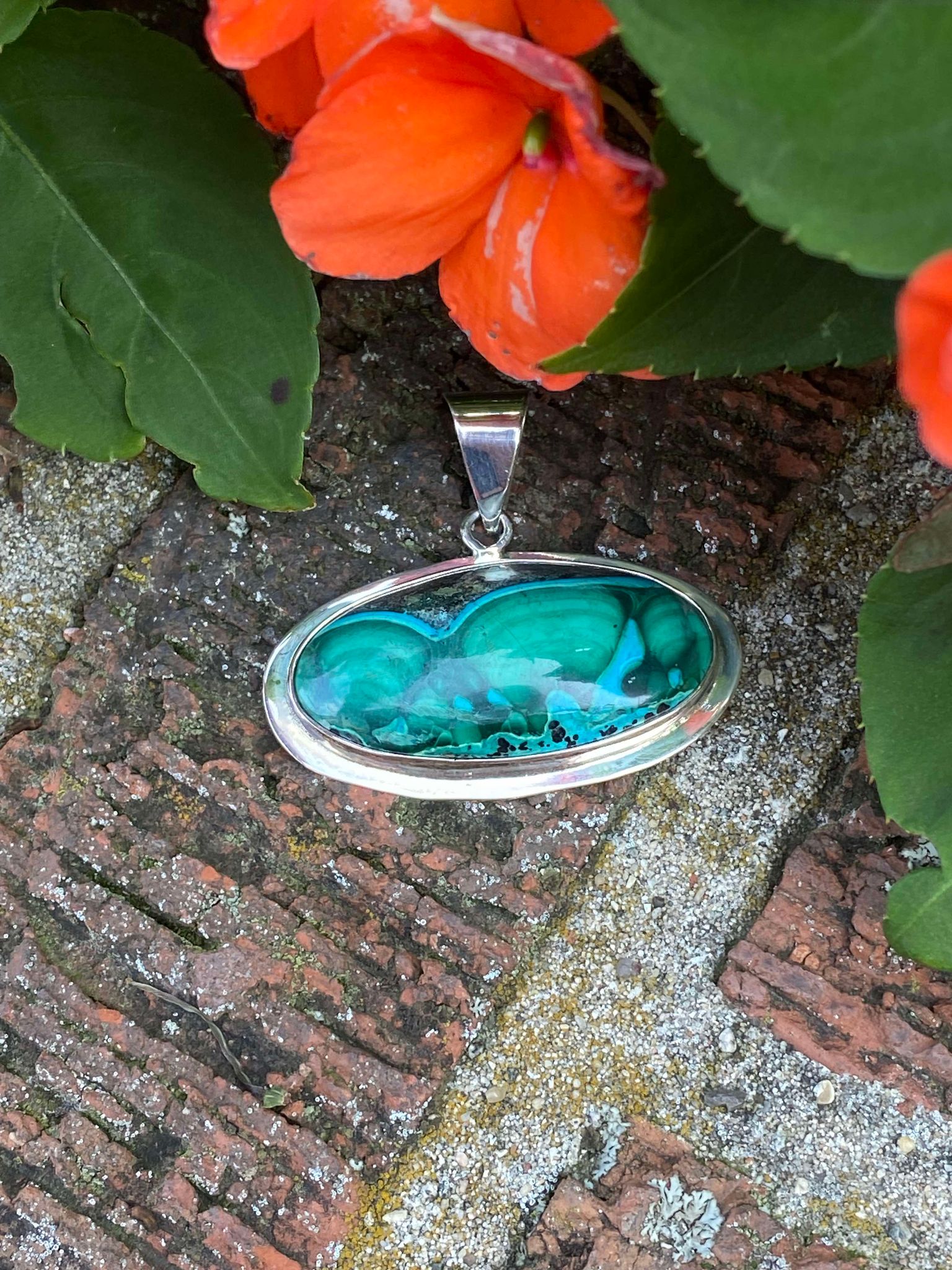 Malachite East West Pendant