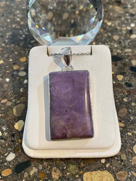Lavender Jade Rectangle Pendant