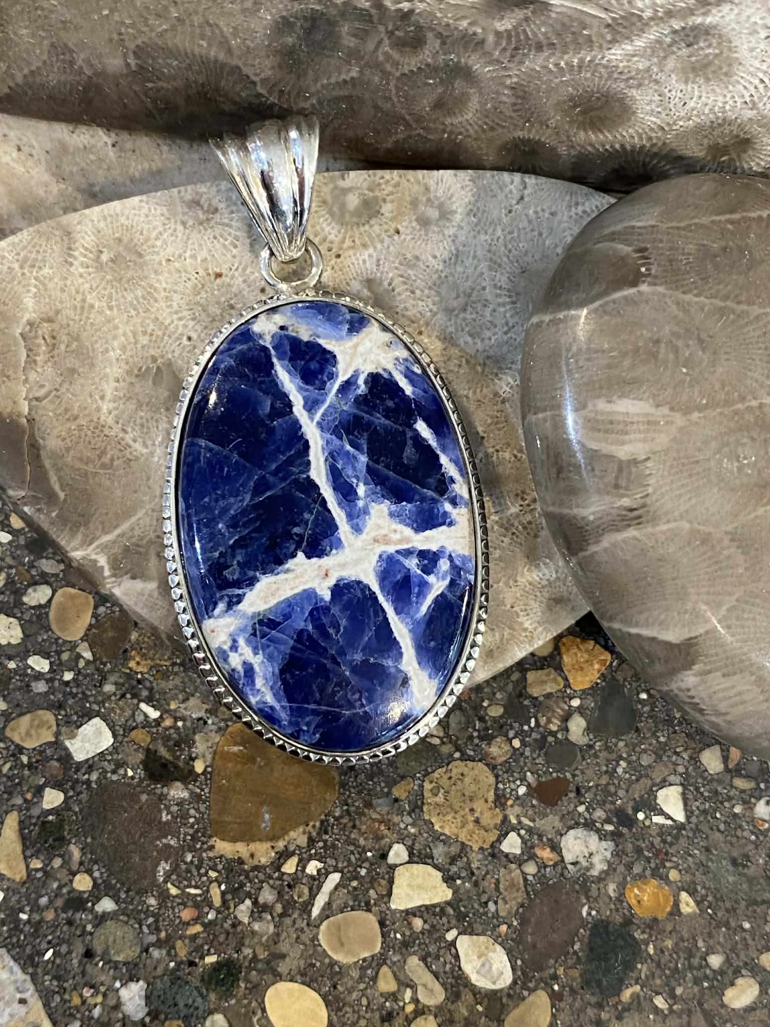 Sodalite Oval Pendant