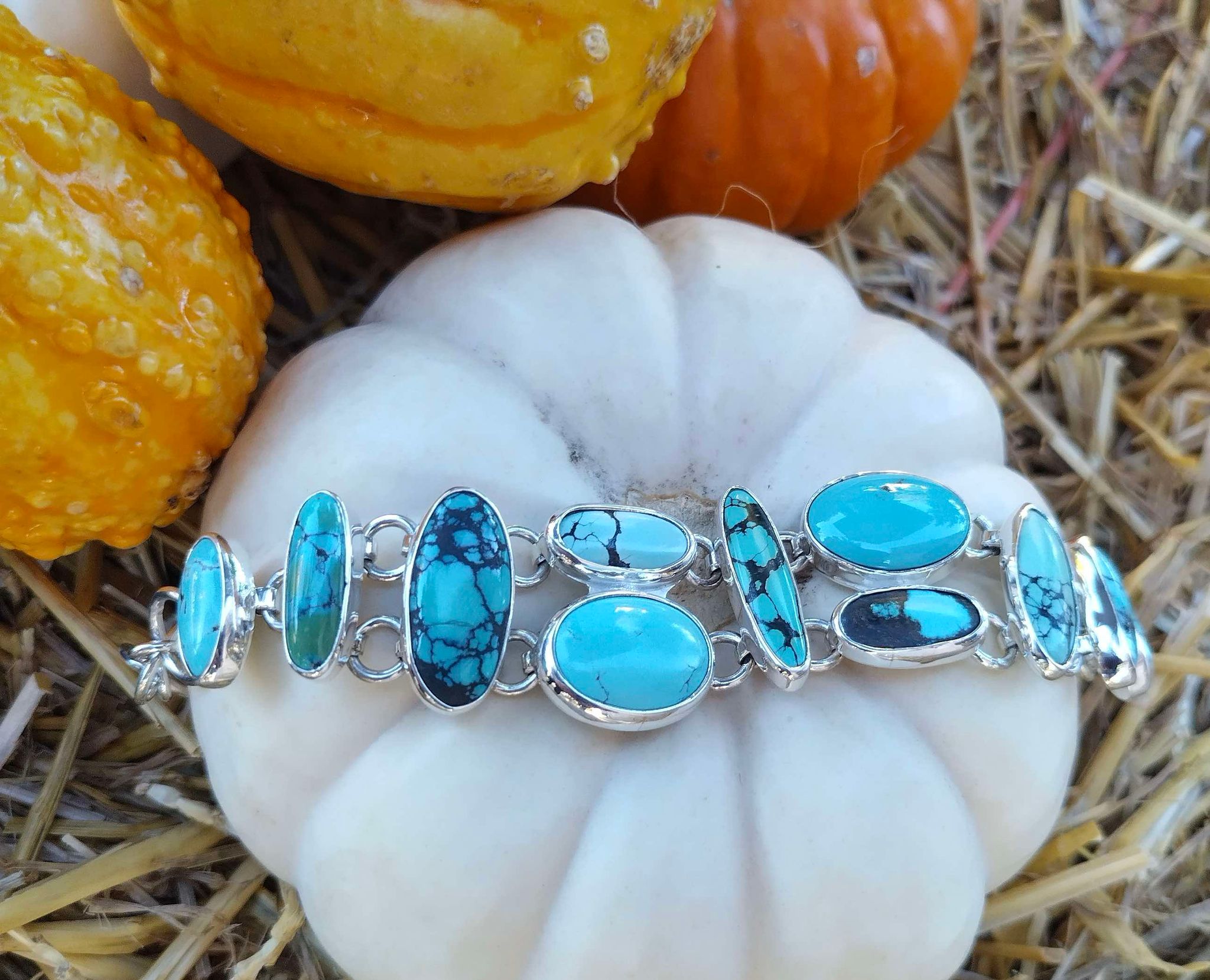 11 Stone Turquoise Bracelet