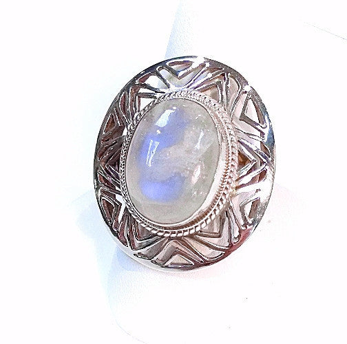 Moonstone Statement Oval Ring