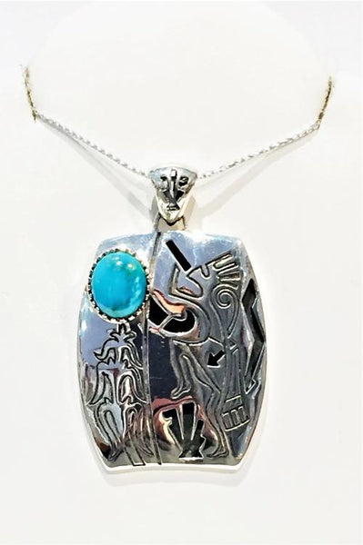 Turquoise and Sterling Pendant
